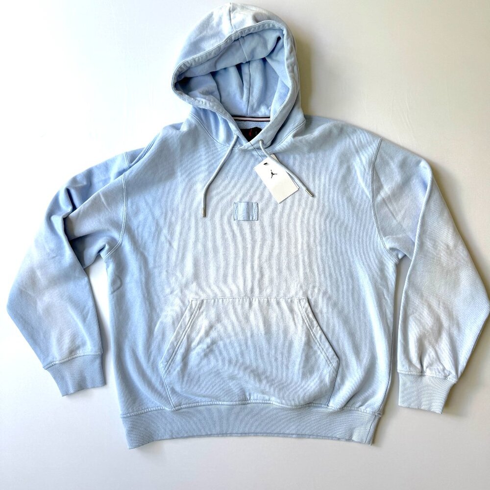Nike Mens Jordan Flight Fleece Hoodie NWT Size L Blue Long Sleeve Sweatshirt